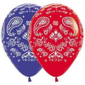 11 inch BANDANA - FASHION RED & ROYAL BLUE