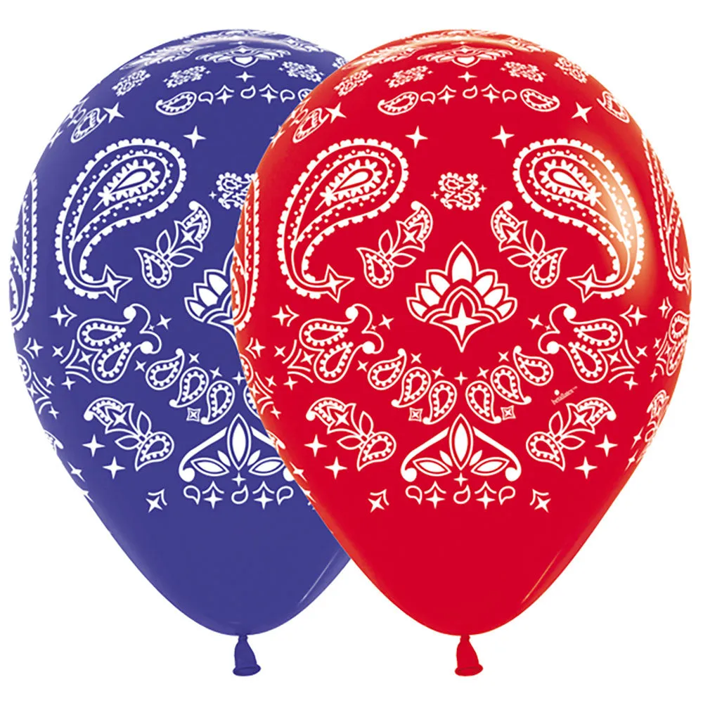 11 inch BANDANA - FASHION RED & ROYAL BLUE
