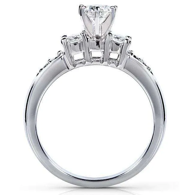 3-Stone Round Diamond Bridal Set 1-5/8ct.tw (3 Piece Set)