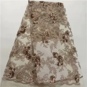 African Lace Fabric High Quality indian silk George lace fabric gold