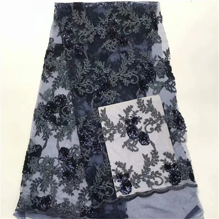 African Lace Fabric High Quality indian silk George lace fabric gold