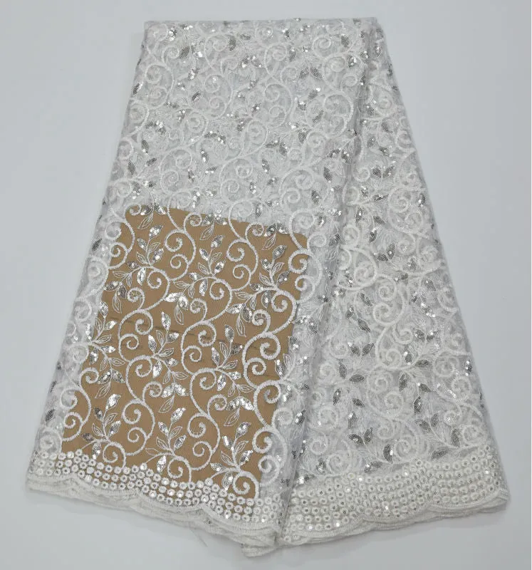 African Lace Fabric High Quality indian silk George lace fabric gold