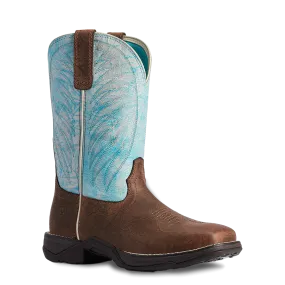 Ariat Ladies Anthem 2.0 Crackled Mahogany & Ombre Blue Boots 10038331