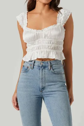ASTR THE LABEL - ROSITA SMOCKED TOP
