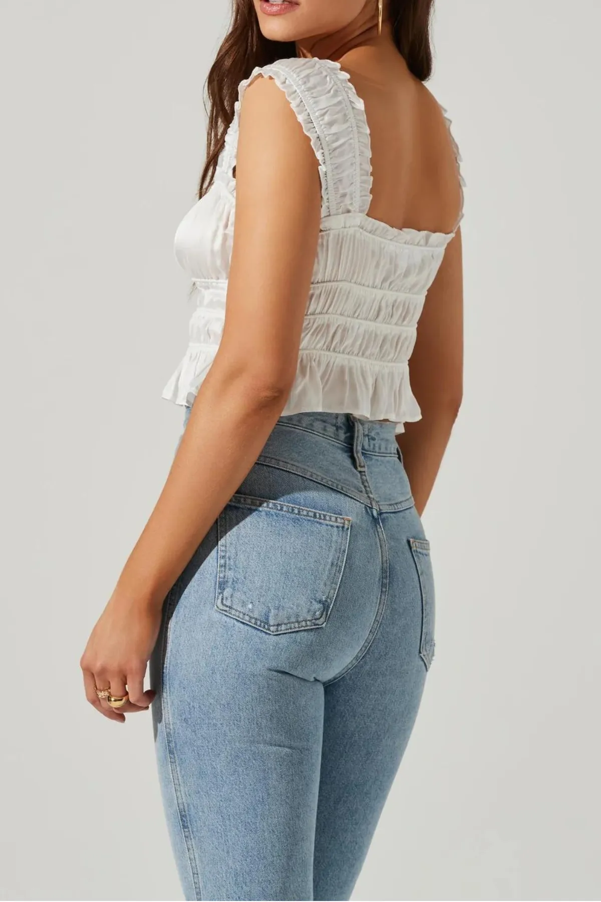 ASTR THE LABEL - ROSITA SMOCKED TOP