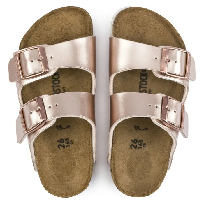 Birkenstock Kids Electric Metallic Copper Sandal Narrow Width Birko Flor