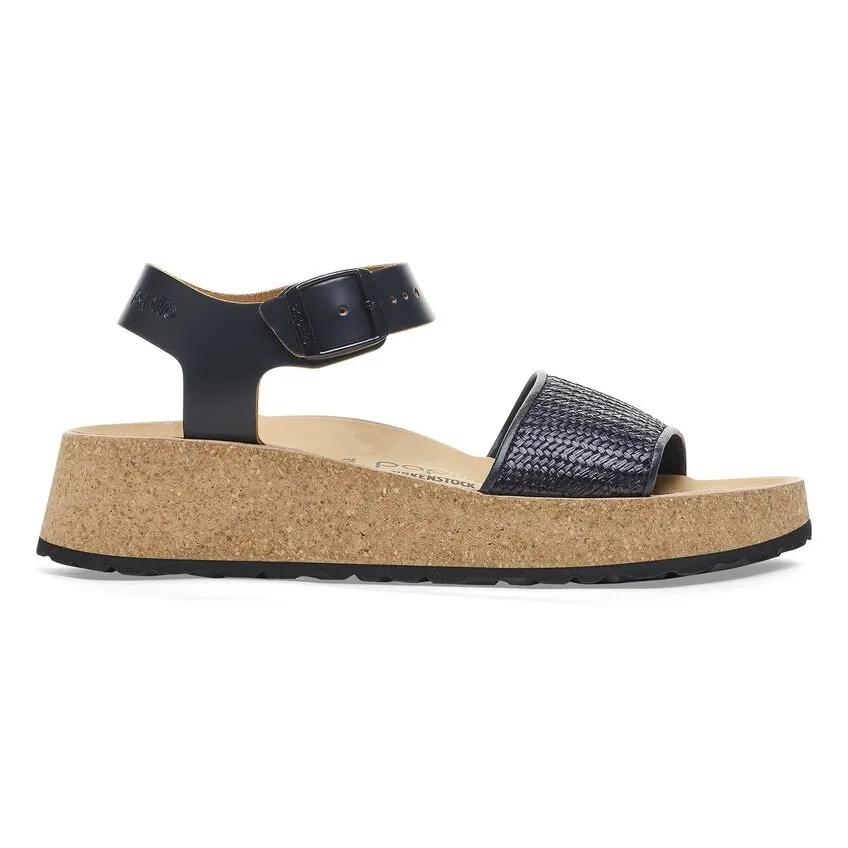 BIRKENSTOCK Women's Glenda Natural Leather-Synthetics (Black)