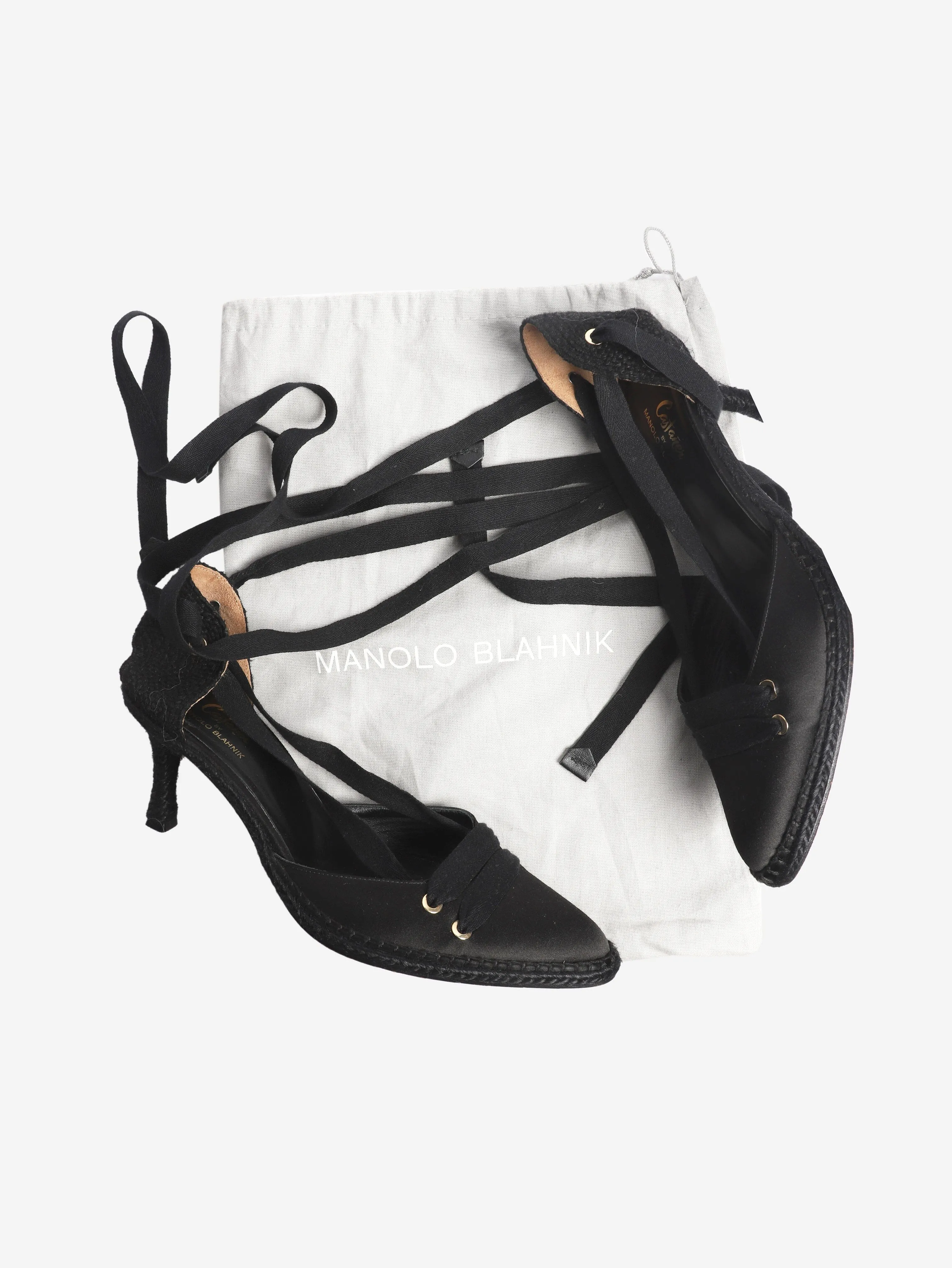 Black lace-up pumps - size EU 40
