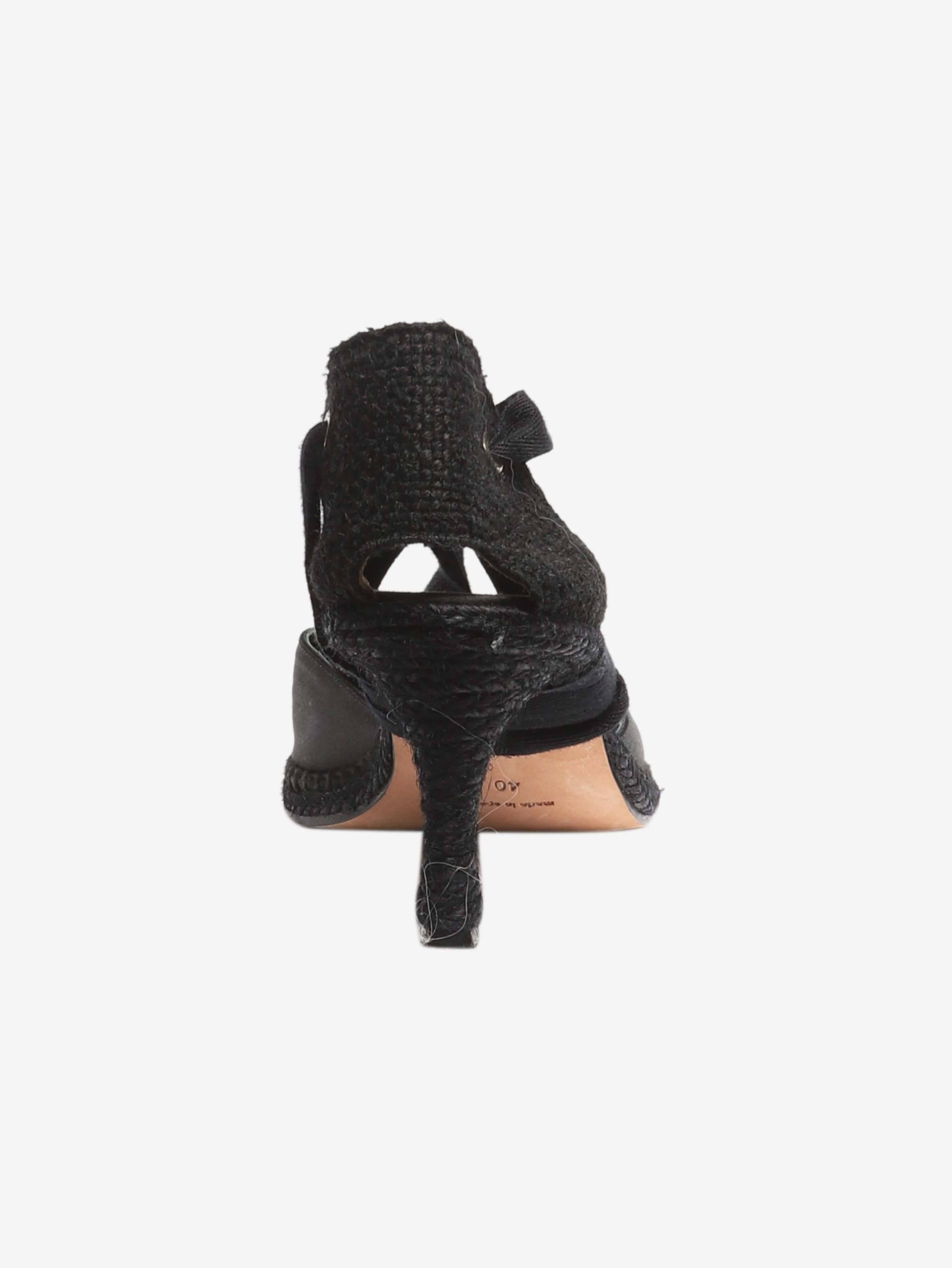 Black lace-up pumps - size EU 40