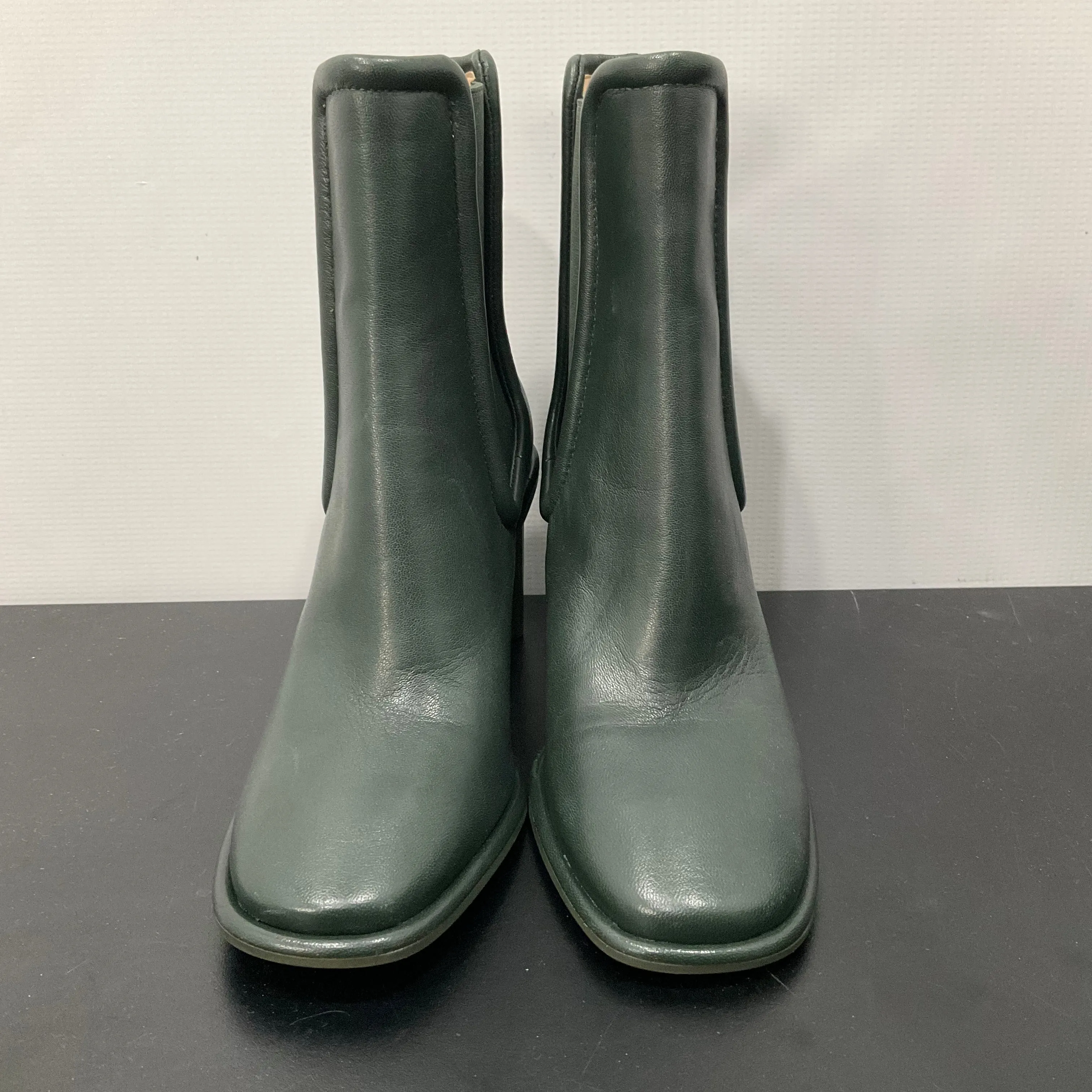 Boots Ankle Heels By Coach In Green, Size: 7.5