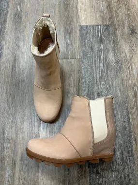 Boots Ankle Heels By Sorel In Tan, Size: 9.5