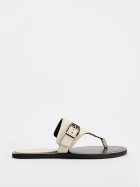 Buckled leather sandals