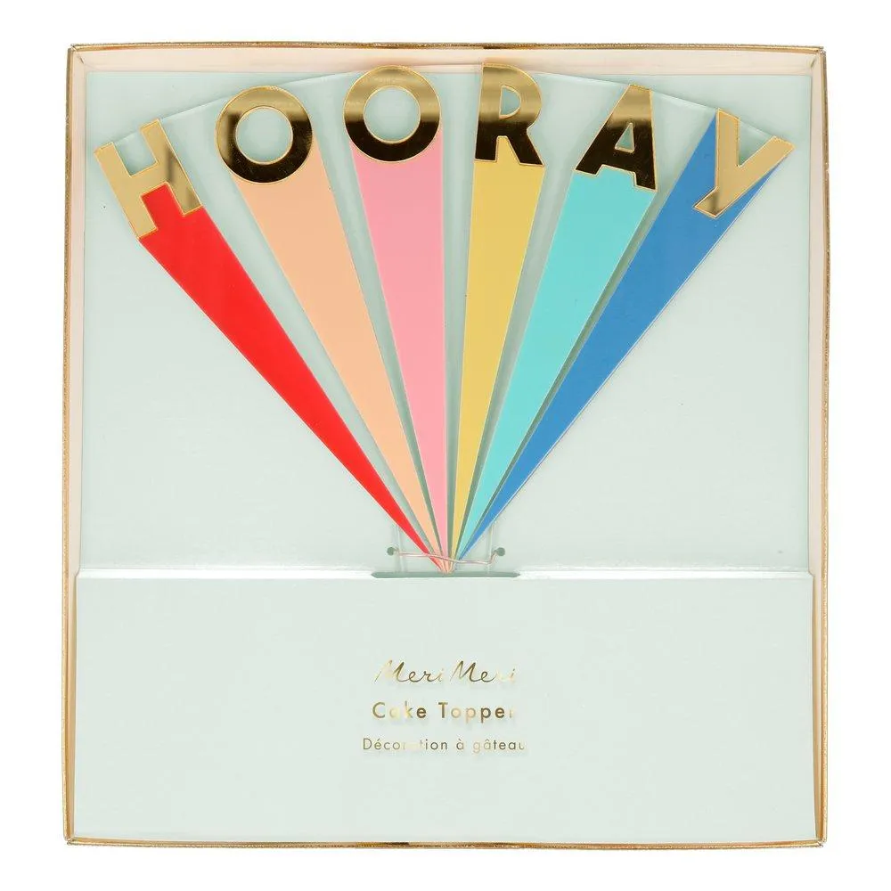 Cake Toppers - Acrylic -  Hooray