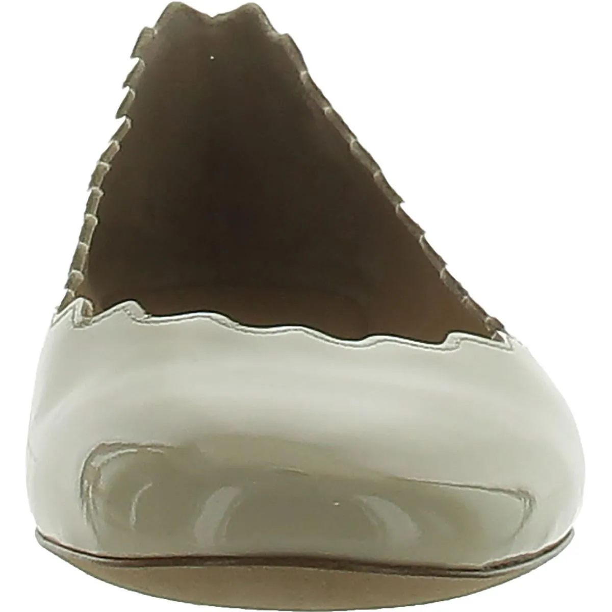Chole Womens LAUREN Patent Leather Round toe Ballet Flats