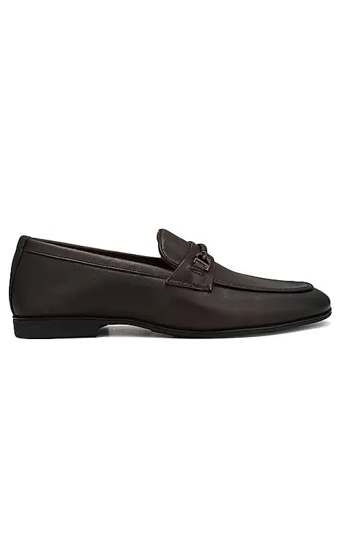 Coffee Loafers With Buckle