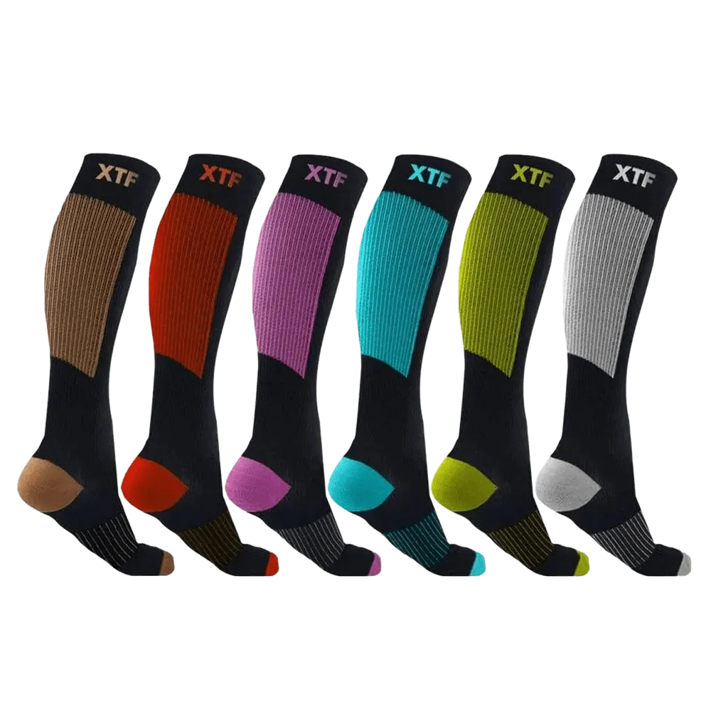 Copper-Infused Socks - Colored (6-Pairs)