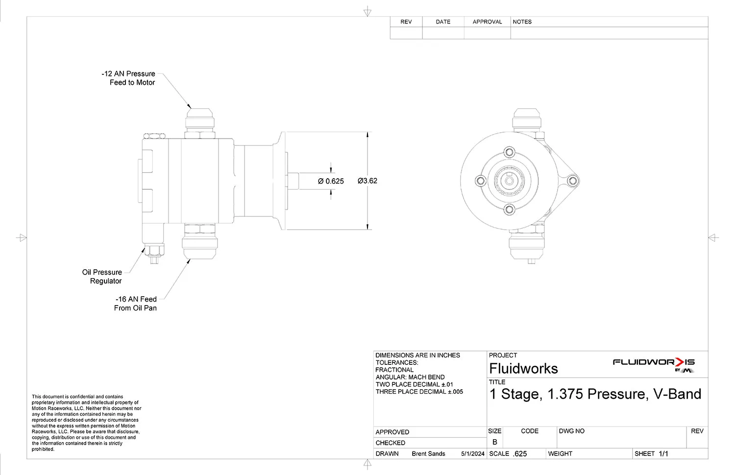 Fluidworks Procharger Mount Single Stage Belt Drive Racing Oil Pump