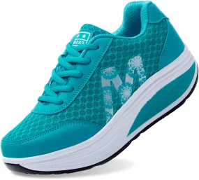 Flying Weaving Sneakers Women 2023 Fall and Winter New Korean Fashion Round Head Lace Up Casual Shoes Thick Bottom Running Shoes Women Walking