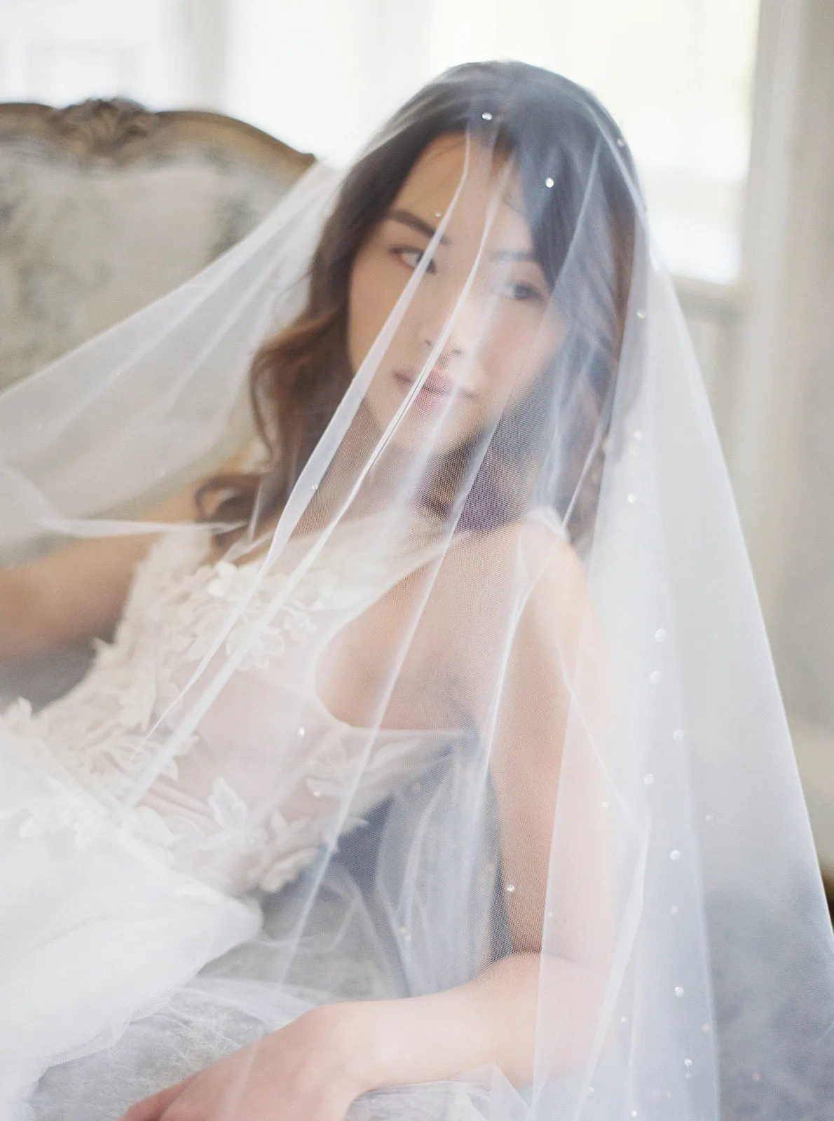 GLAMOUR | Cathedral Wedding Veil with Crystals