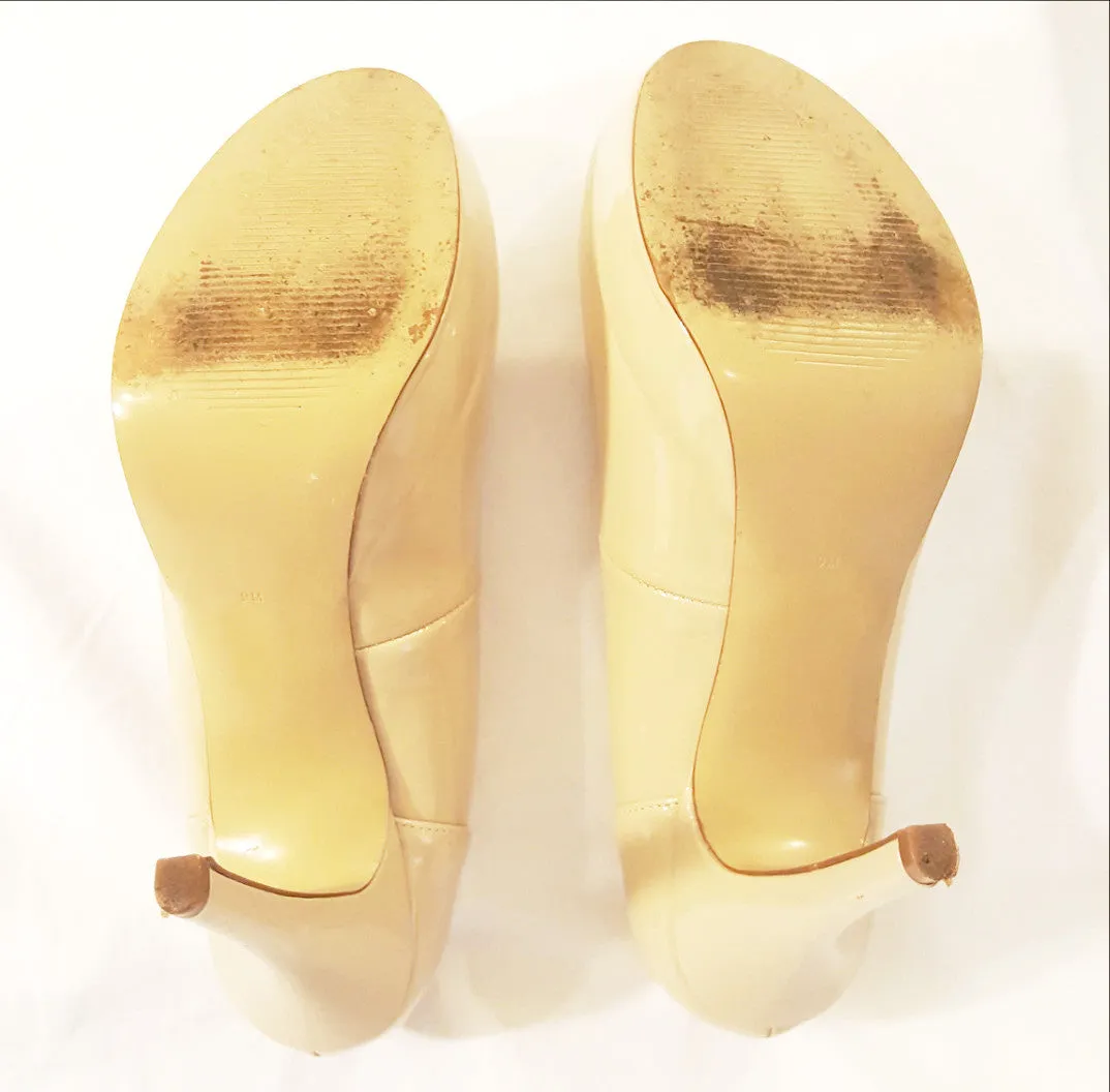 Guess Nude Patent Leather Pumps