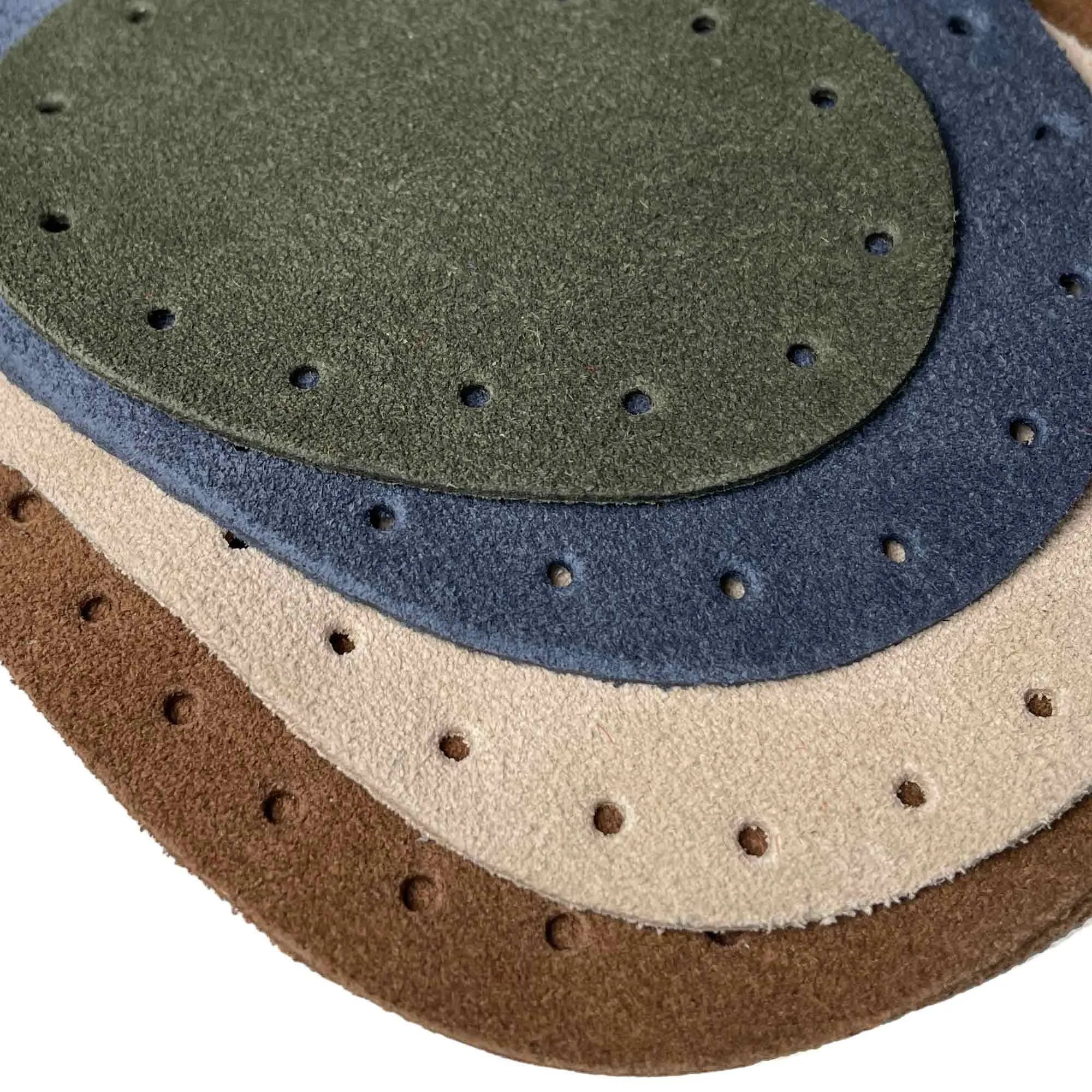 Joe's Toes Big Suede Heart Patches with punched holes