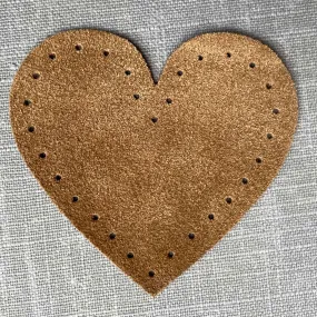Joe's Toes Big Suede Heart Patches with punched holes