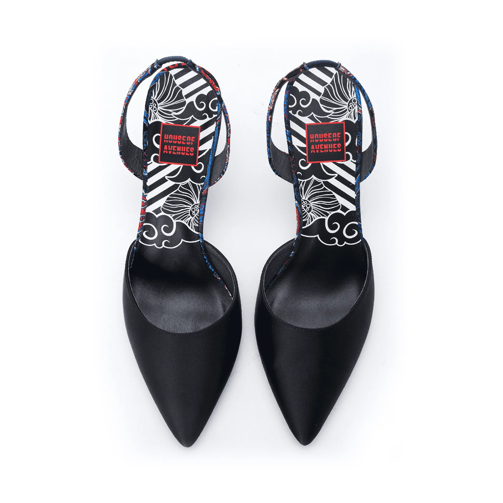Ladies Detachable Collar Heel Pumps 5245 Black