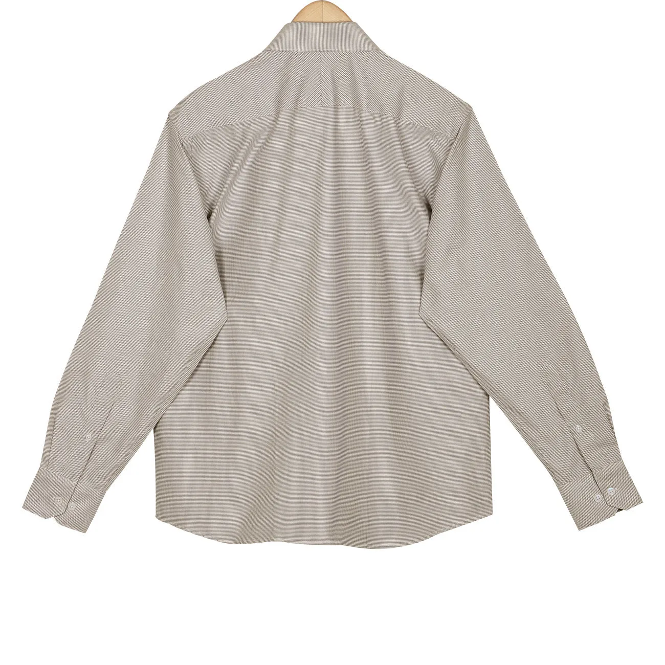 Light Apricot Houndstooth Button Down Executive Shirt