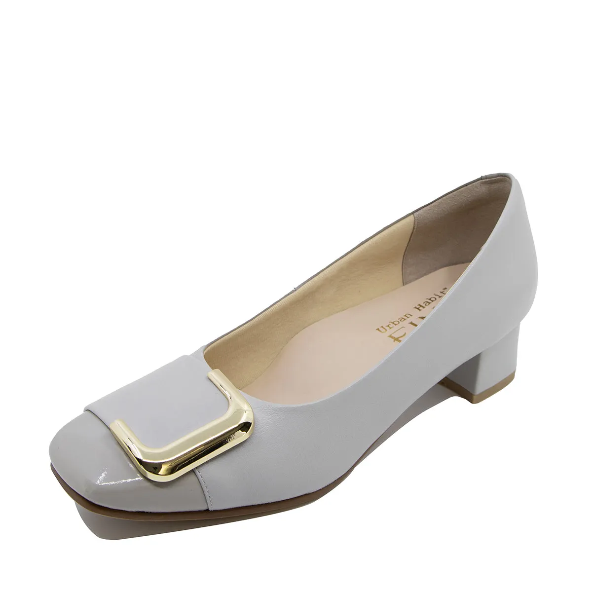 Meirin Light Grey The Balanced Heel Pumps