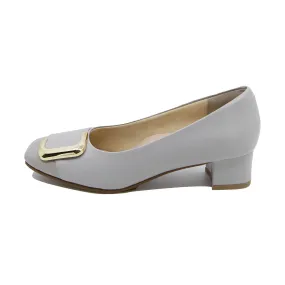 Meirin Light Grey The Balanced Heel Pumps