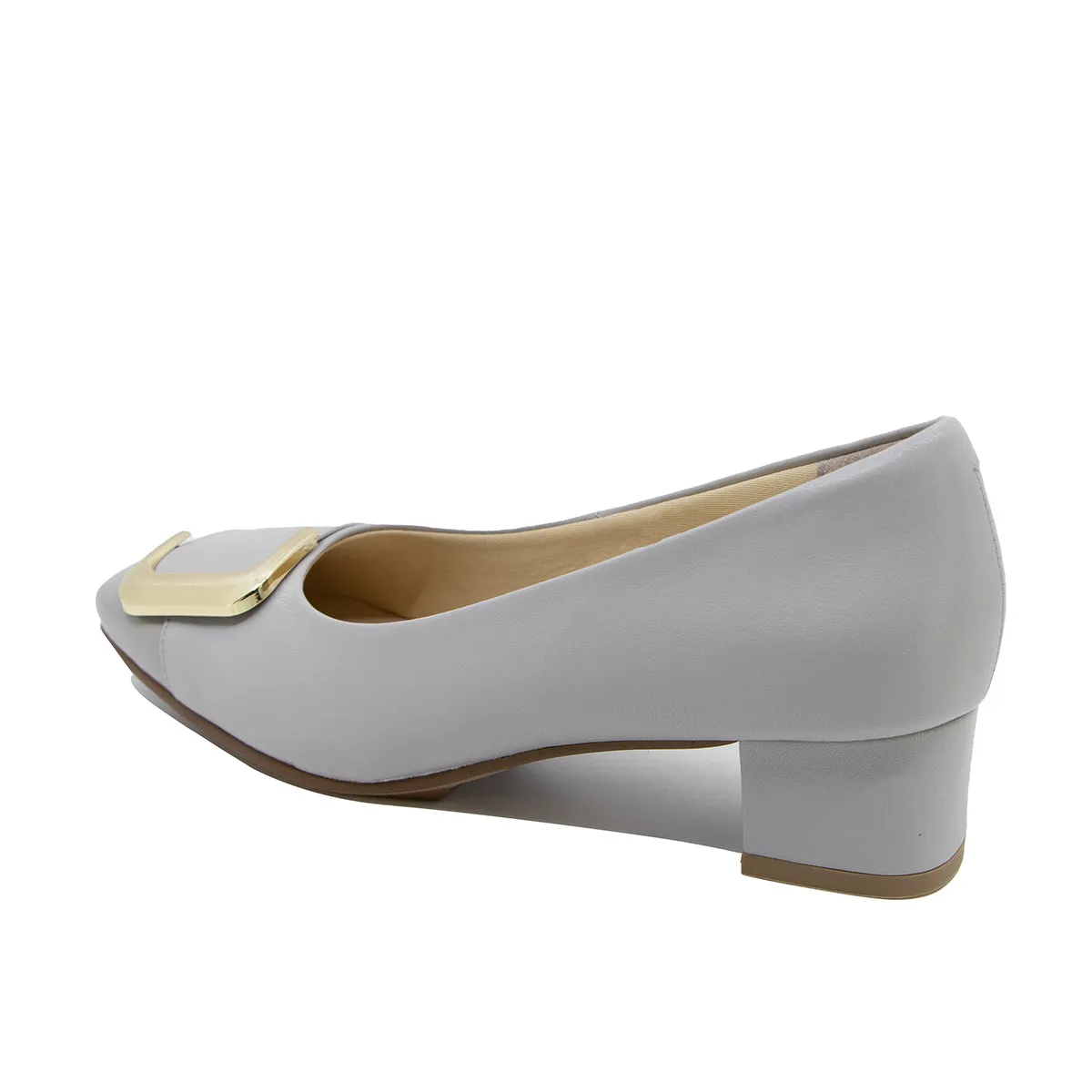 Meirin Light Grey The Balanced Heel Pumps