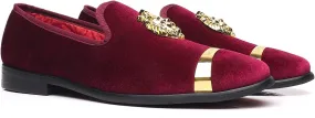 Men's Loafers Fashion Gold Buckle Wedding Party Shoes