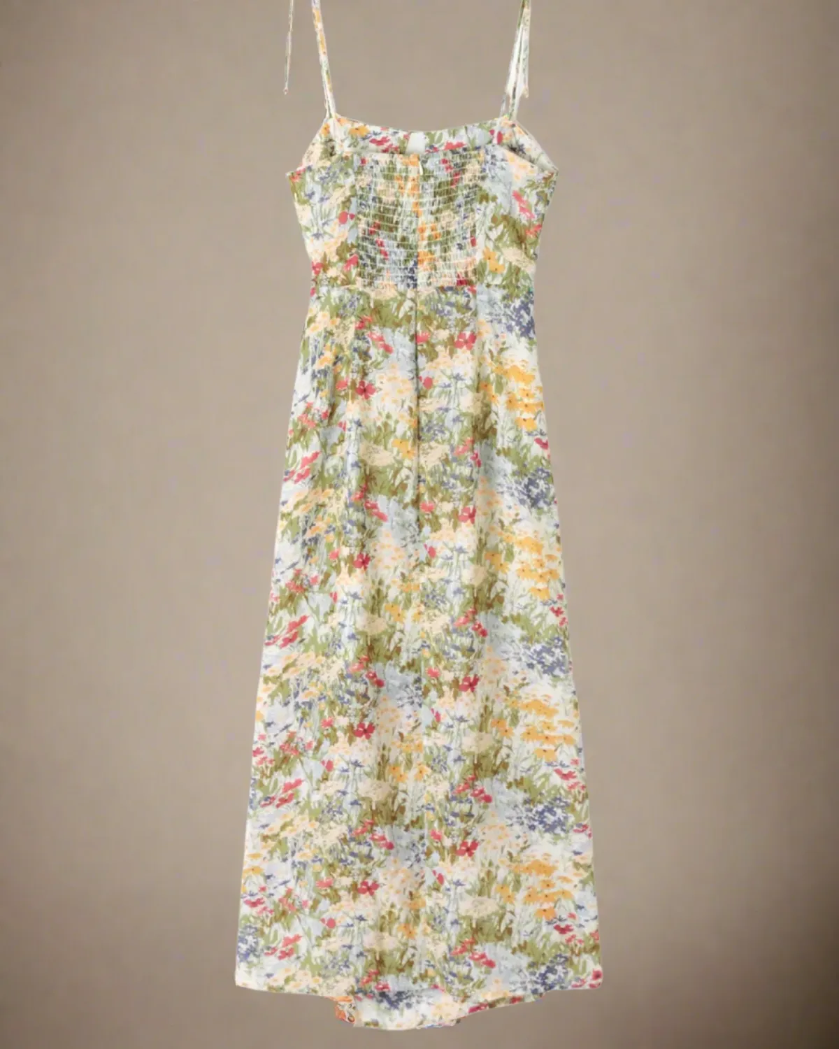 Ophelia Strappy Floral Midi Dress with Thigh Slit
