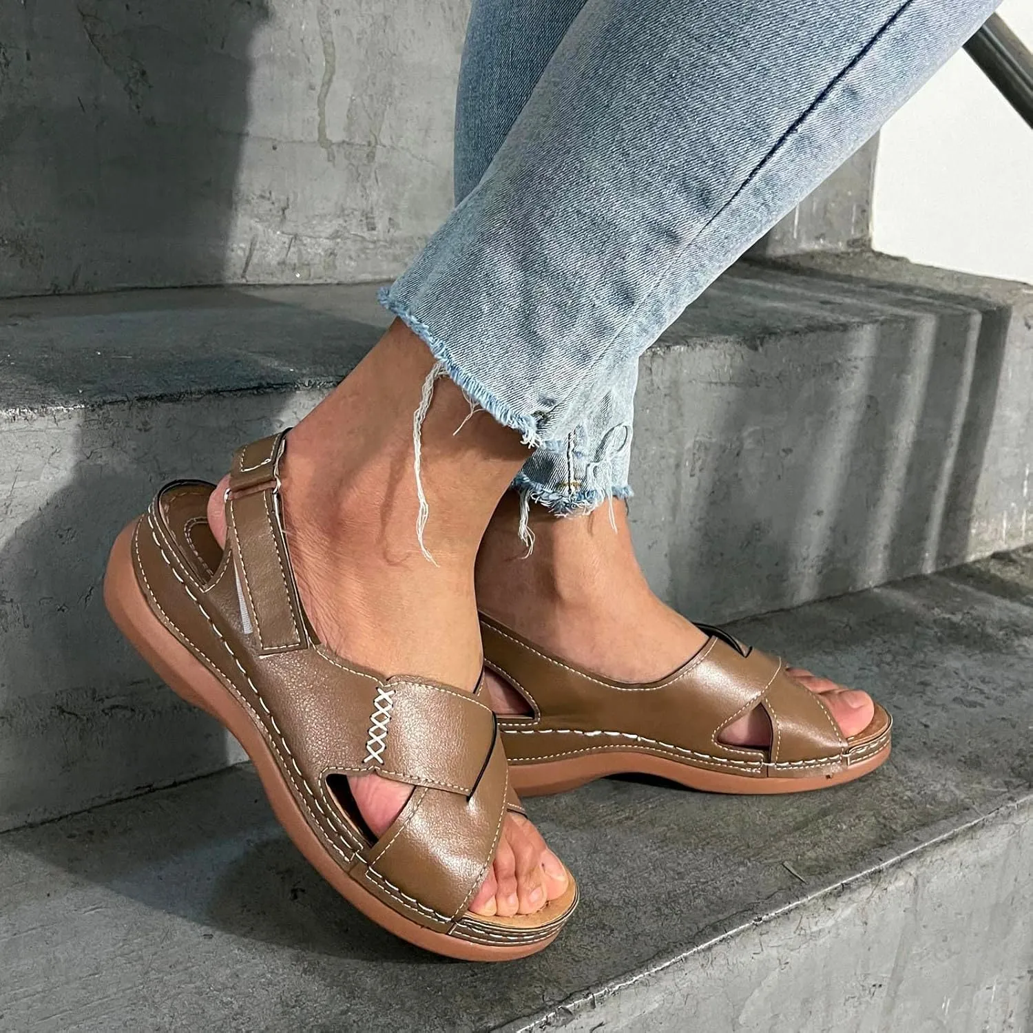 Orthopedic Sandals for Women-Platform Sandals Wedge Non Slip Flip Flops Comfortable Summer Dressy Comfortable Sandal with Arch Support 2025