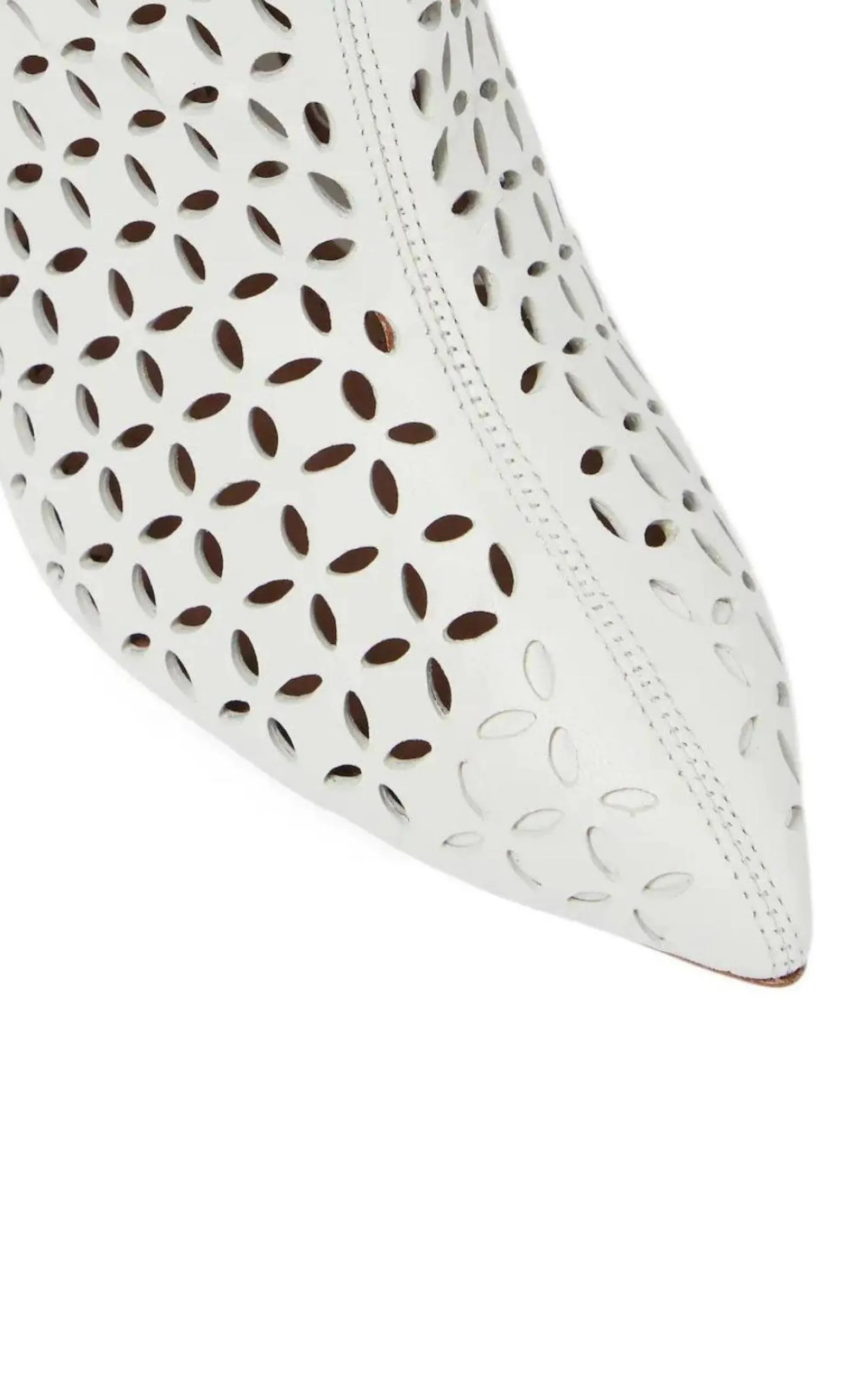 Petal Perforated Knee Boots