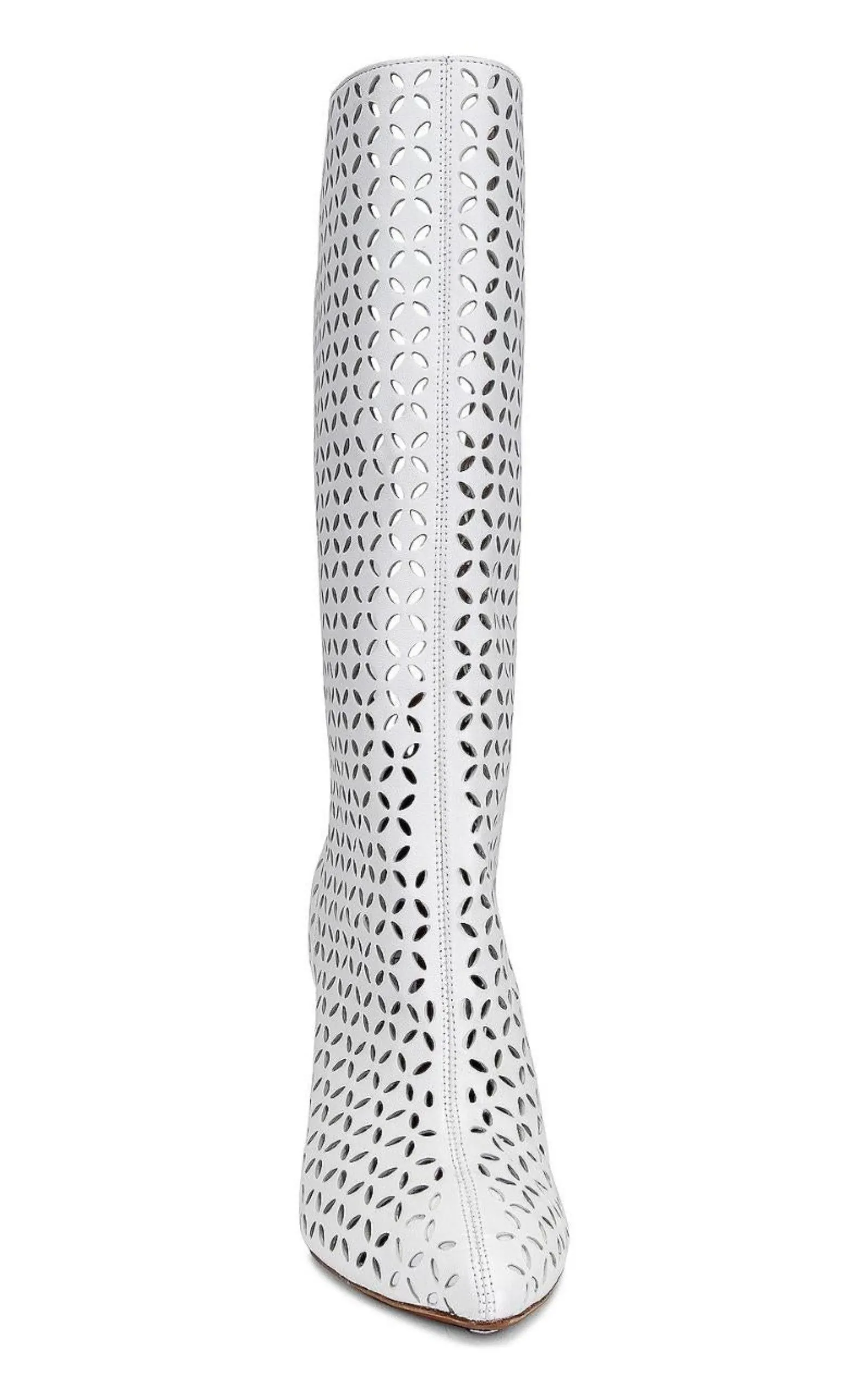 Petal Perforated Knee Boots