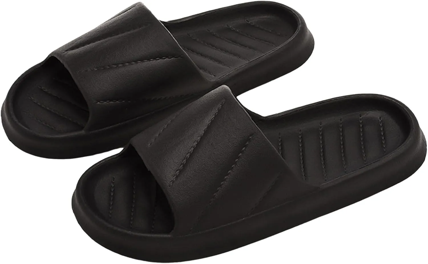 Pillow Slippers for Women and Men Cloud Slipper Non Slip Thick Sole Shower Slides Shoes Bathroom Sandals Easy to Clean