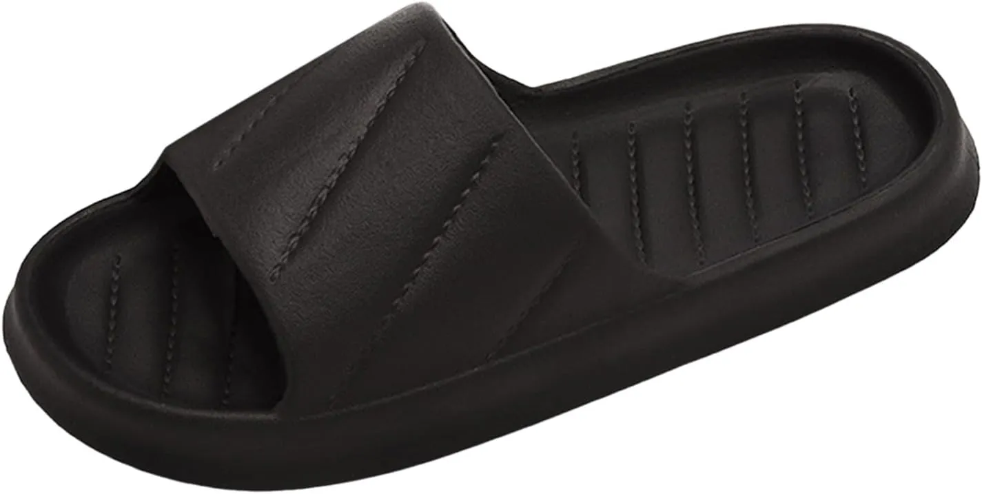 Pillow Slippers for Women and Men Cloud Slipper Non Slip Thick Sole Shower Slides Shoes Bathroom Sandals Easy to Clean