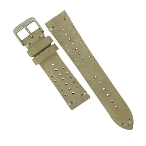 Premium Rally Suede Leather Watch Strap in Taupe