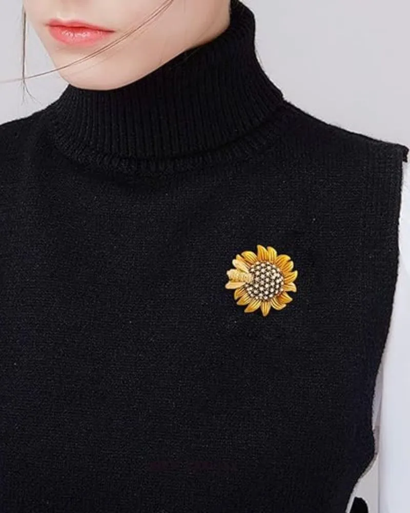 Retro Ballet Brooch Women's Pearl Silk Scarf Buckle