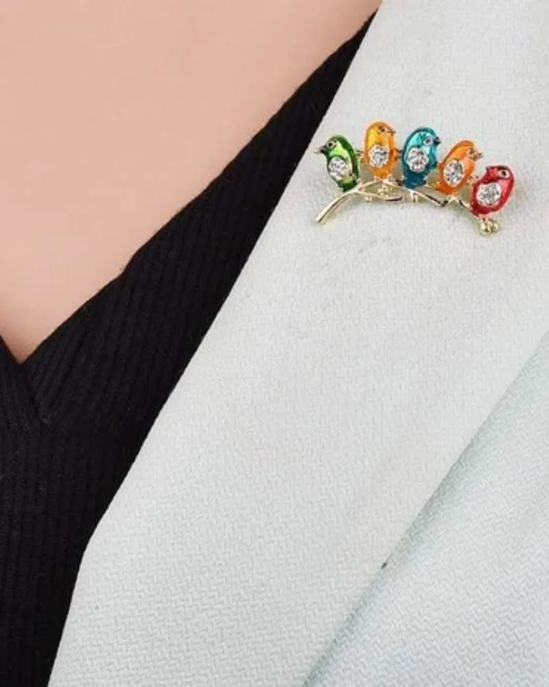 Retro Ballet Brooch Women's Pearl Silk Scarf Buckle