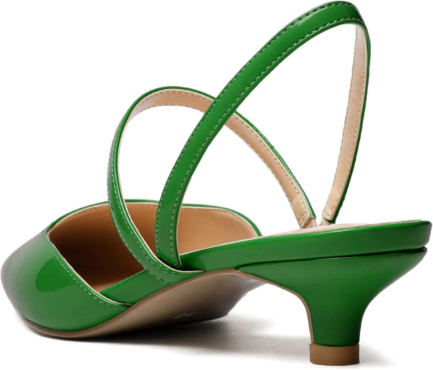 SAMMITOP Women's Kitten Heels Slingback Heels Ankle Strap Kitten Heel Sandals Party Dress Shoes for Wedding Party