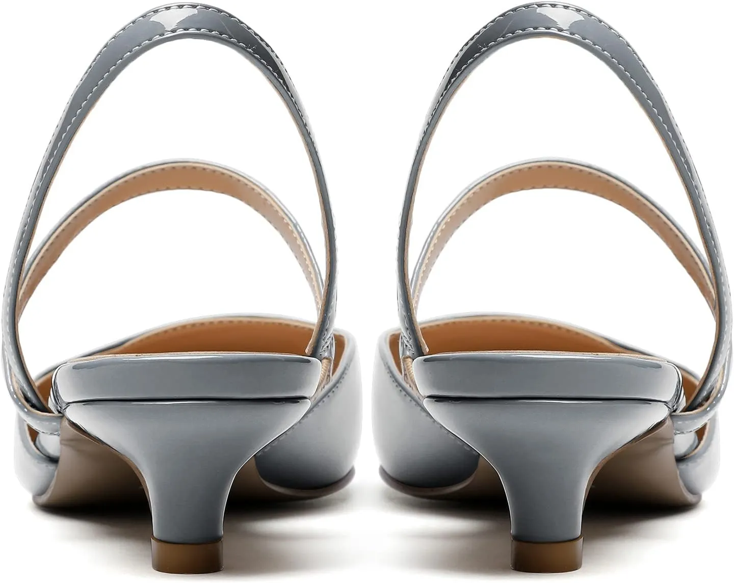 SAMMITOP Women's Kitten Heels Slingback Heels Ankle Strap Kitten Heel Sandals Party Dress Shoes for Wedding Party