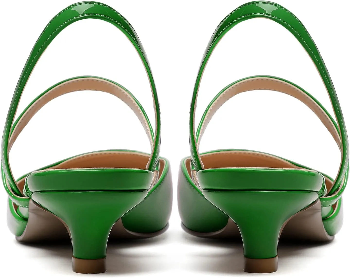 SAMMITOP Women's Kitten Heels Slingback Heels Ankle Strap Kitten Heel Sandals Party Dress Shoes for Wedding Party