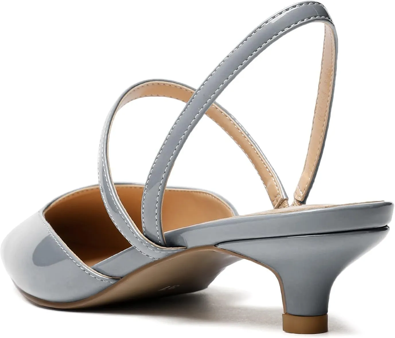 SAMMITOP Women's Kitten Heels Slingback Heels Ankle Strap Kitten Heel Sandals Party Dress Shoes for Wedding Party