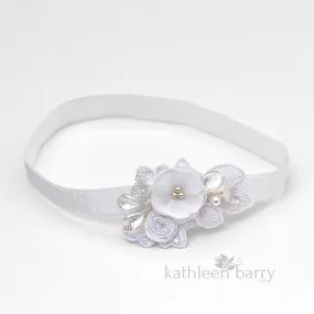 Taryn heirloom garter - white garter - color options available