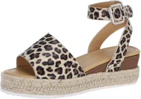 Wedges Fashion Sandals Leopard Retro Women Strap Women's Summer Shoes Toe Hiking Water Sandals