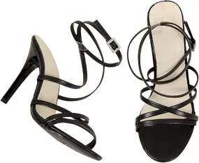Women Heeled Sandals Square Open Toe Block High Heels Strappy Chunky Heels Ankle Strap Sandals Dress Party Shoes