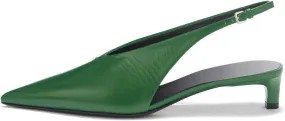 Women Slingback Heels,1.5 Inch Low Heel Pump Shoes Ladies Dress Shoes Pointy Toe Buckle Strap Kitten Heels for Evening Parties Size 5-12 US