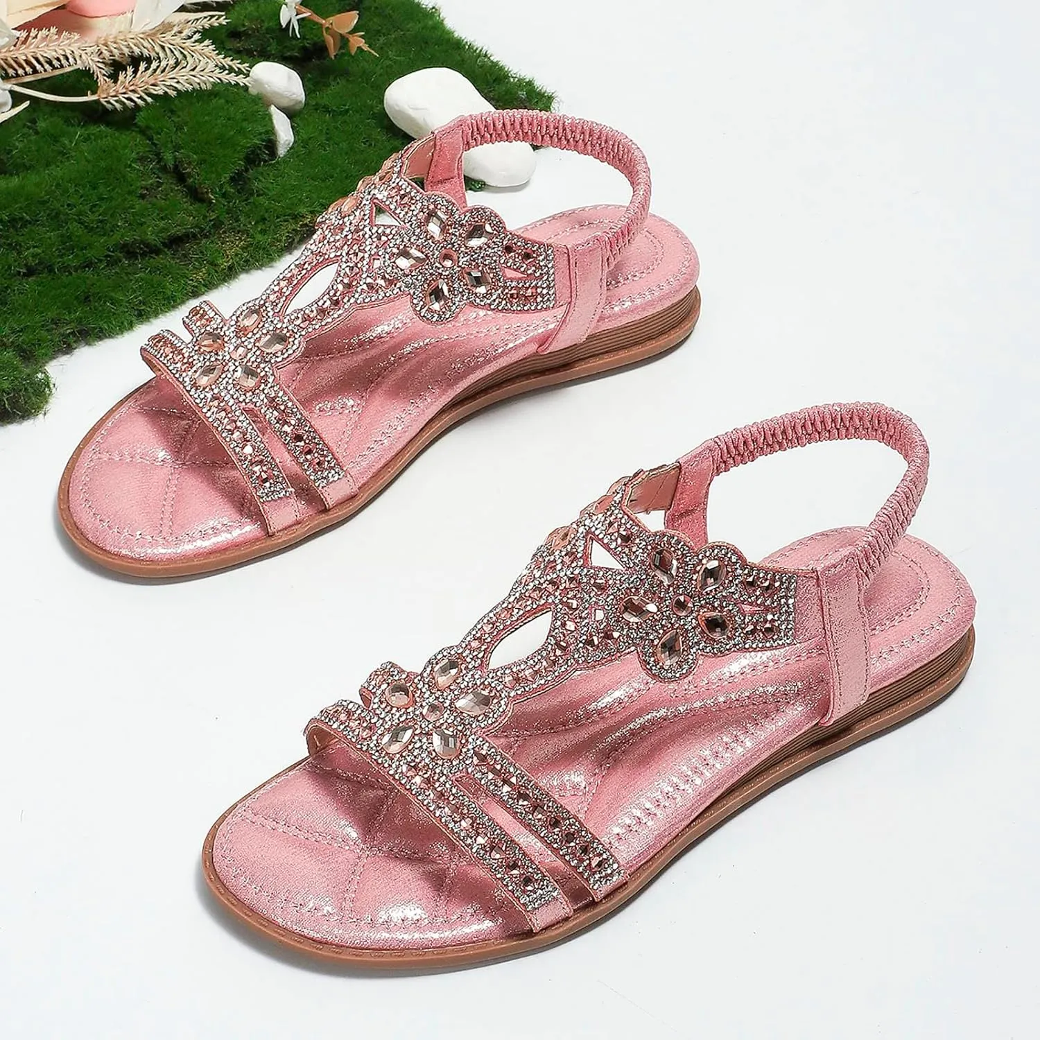 Women's Breathable Open Toe Sandals Comfortable Ankle Strap Outdoor Walking Shoes Leather Sandals for Women